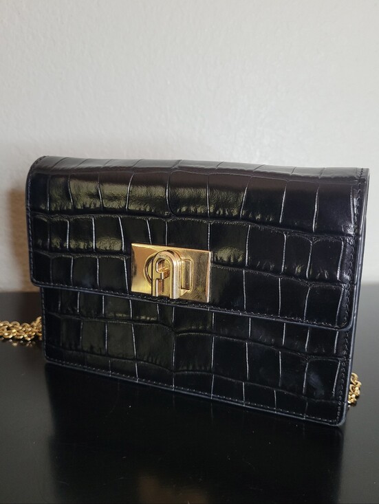 Furla Handbags - Furla 1927 croc mini crossbody bag